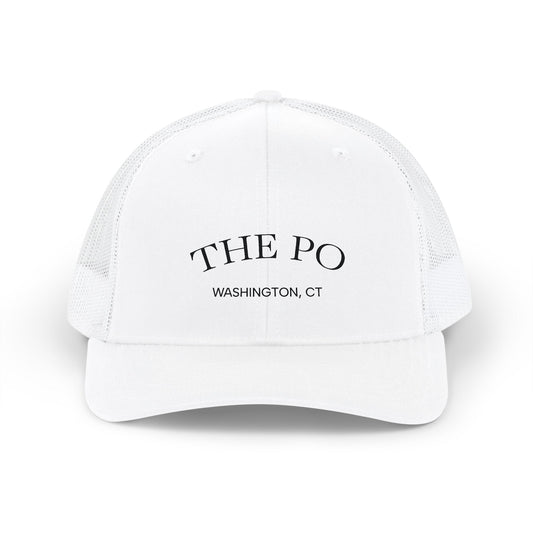 Trucker Cap — 'THE PO' Washington, CT Embroidered Mesh Snapback